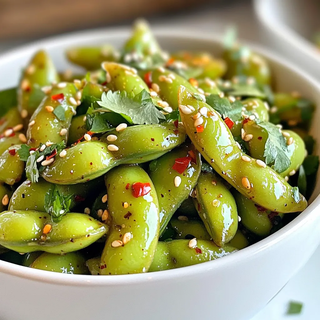 Spicy Garlic Edamame Tender and Flavorful Snack