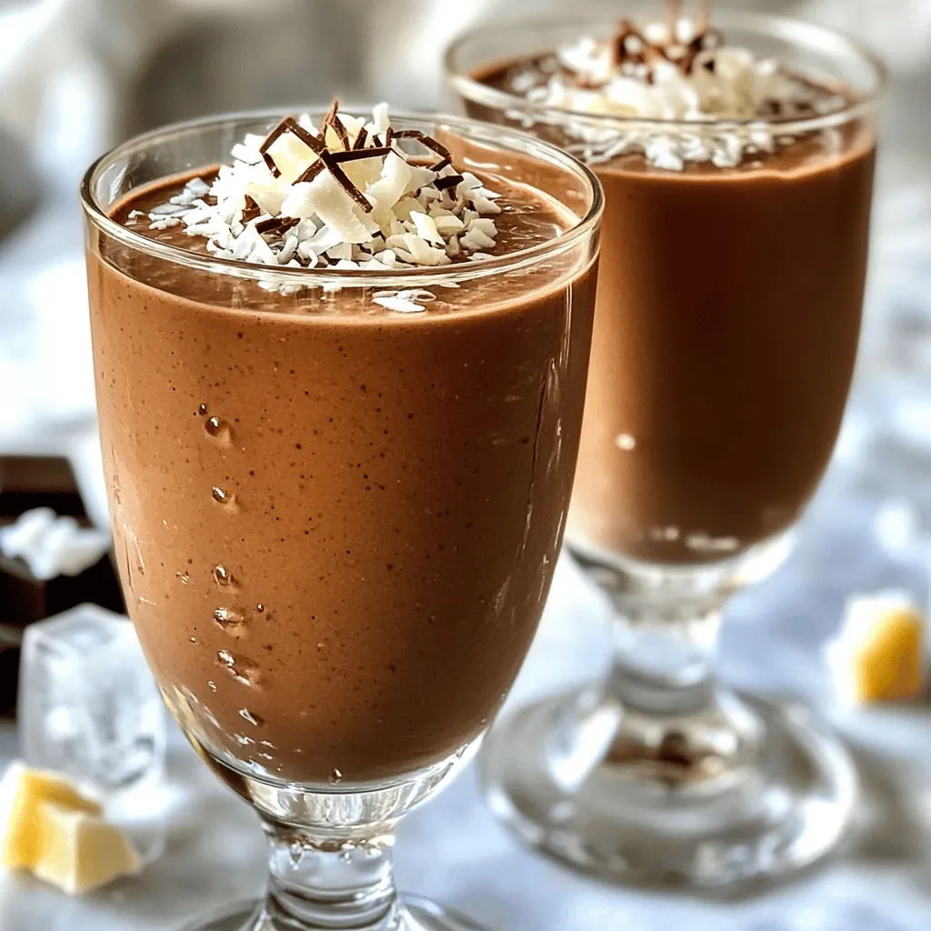 Chocolate Coconut Smoothie Rich and Creamy Delight
