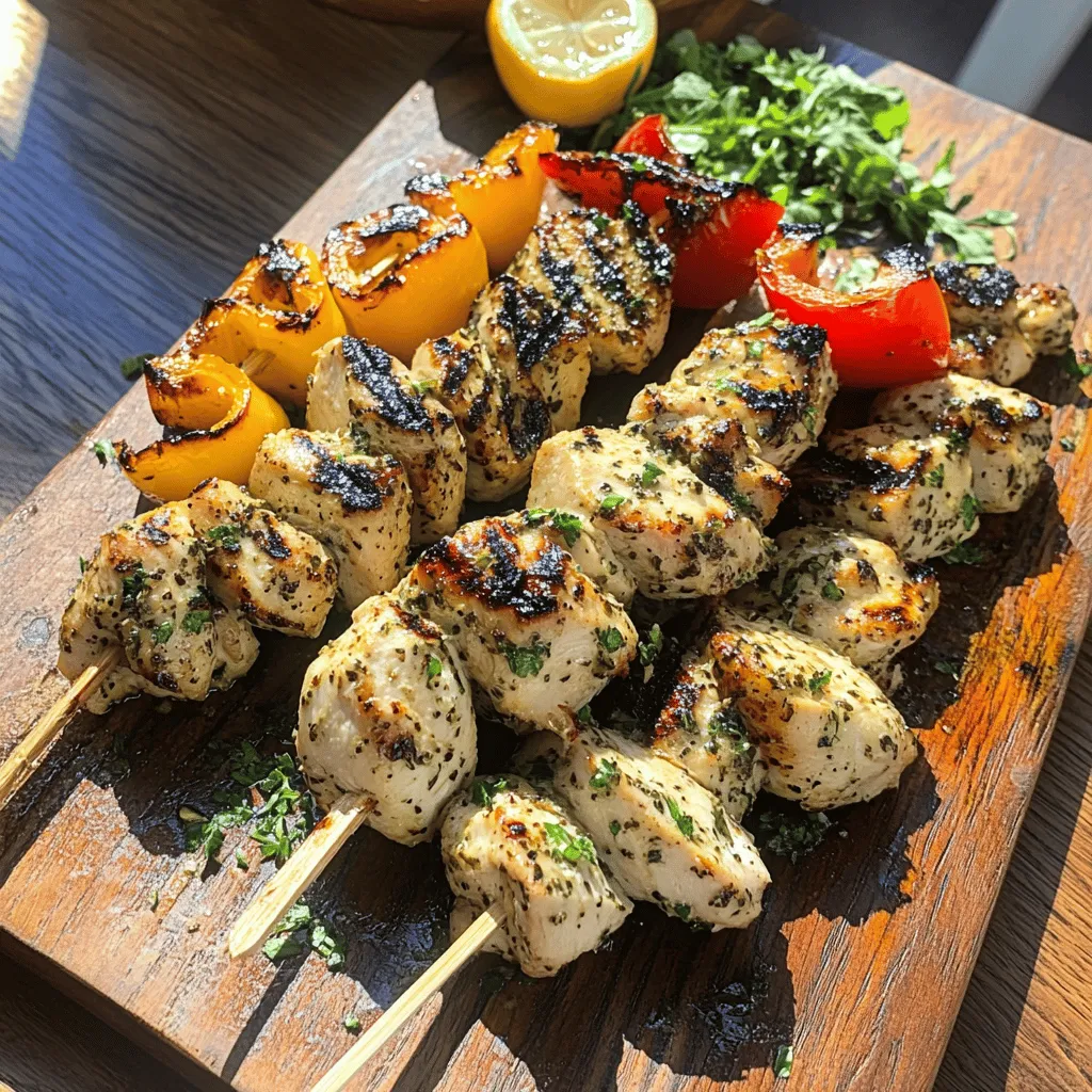 Grilled Lemon Herb Chicken Skewers: A Delicious Low-Carb, High-Protein Meal
