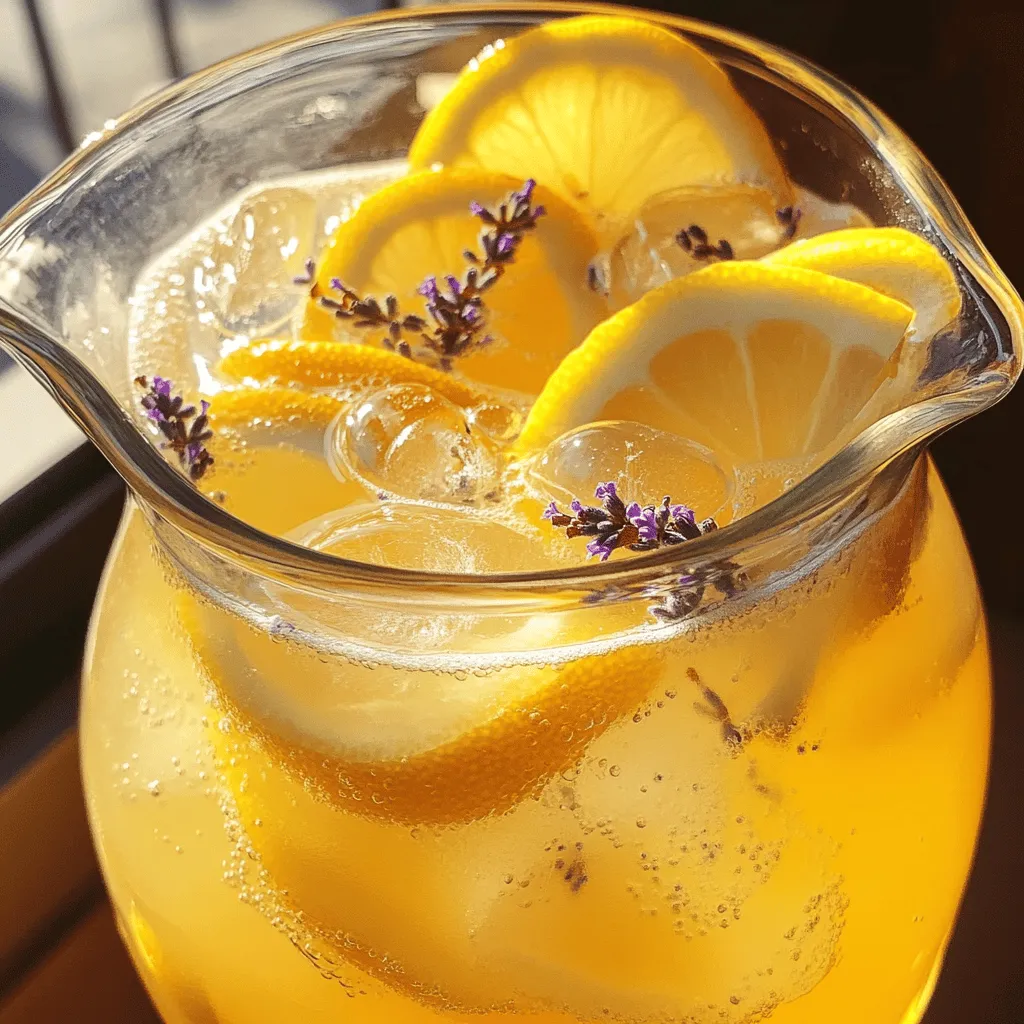 To make a sparkling lavender lemonade, you need a few key ingredients.