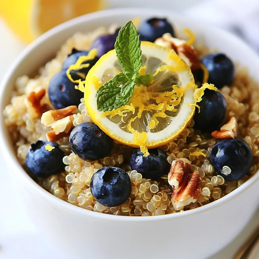 Lemon Blueberry Breakfast Quinoa Easy and Healthy Meal