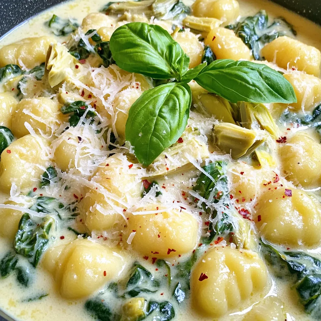 One Pot Spinach Artichoke Gnocchi Delightful Recipe