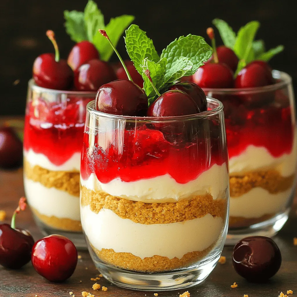 No-Bake Cherry Cheesecake Parfaits Simple Dessert Treat