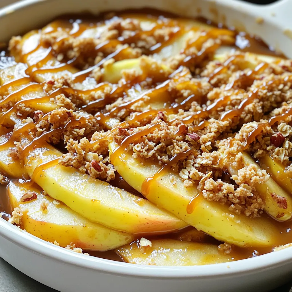 Caramel Apple Crumble Skillet Sweet and Simple Dessert