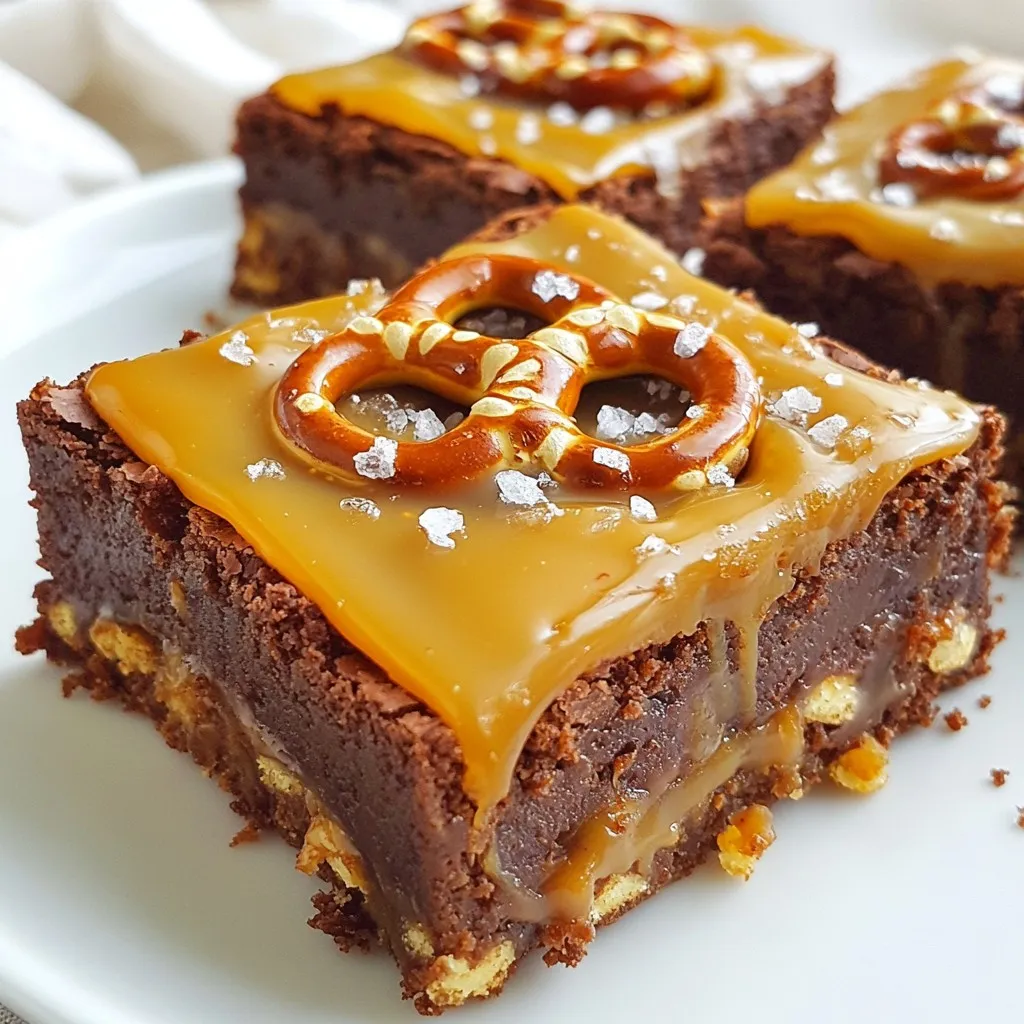 Salted Caramel Pretzel Brownies Delightful Treat Recipe