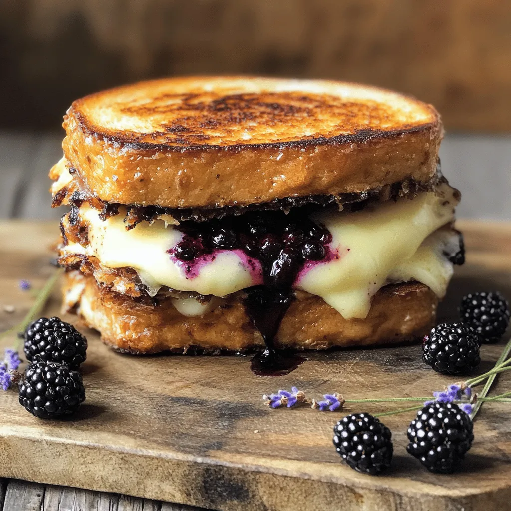 Blackberry Balsamic and Brie Grilled Cheese Delight
