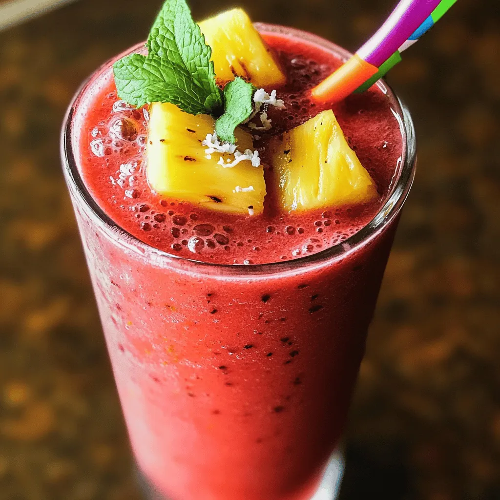 Hibiscus Tea Pineapple Breeze Smoothie: A Refreshing Tropical Delight