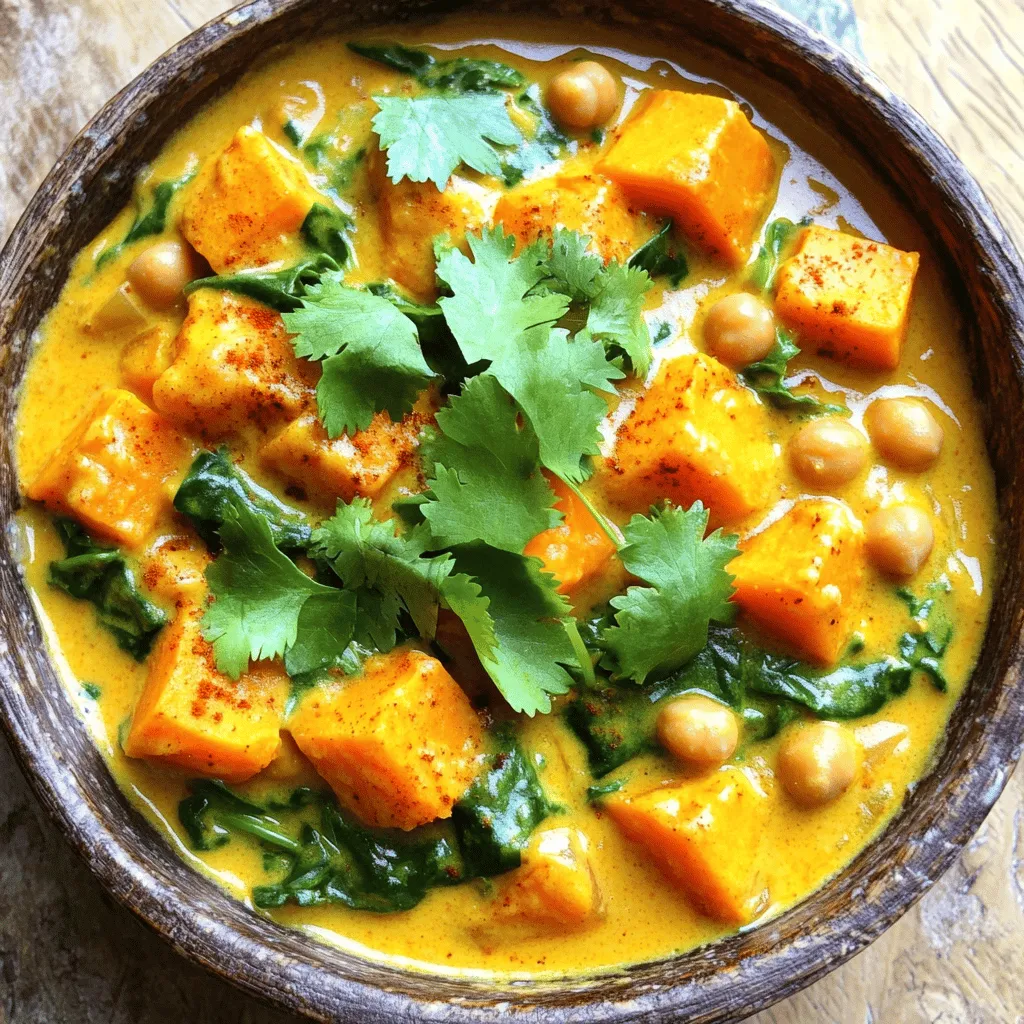 Sweet Potato Chickpea Curry Rich and Flavorful Dish