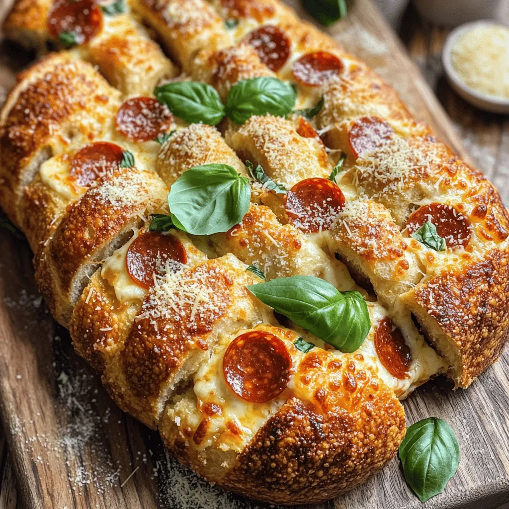 Cheesy Pepperoni Pull Apart Bread Recipe