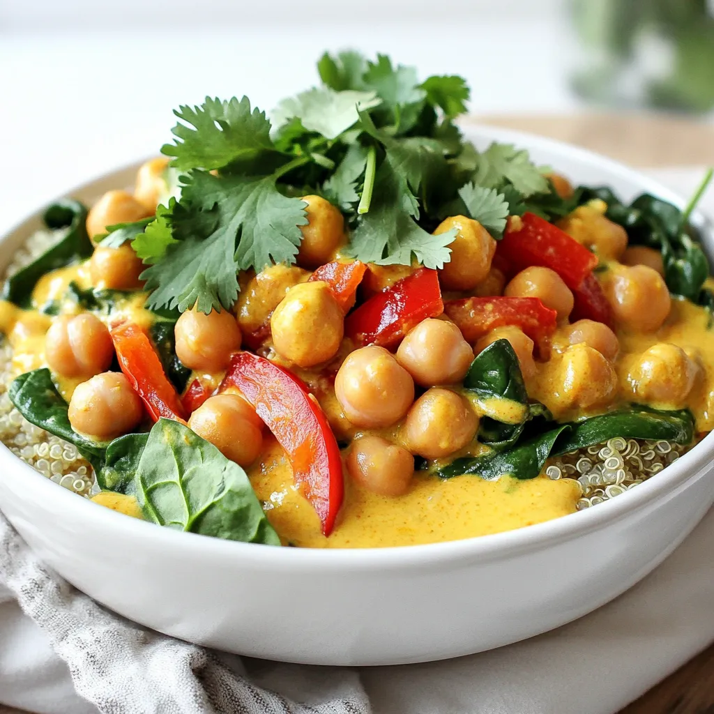Coconut Curry Chickpea Bowls Quick and Tasty Meal