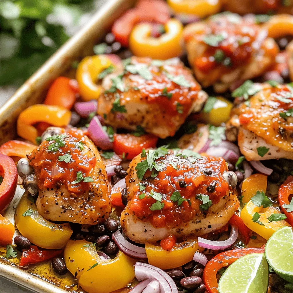 Sheet Pan Roasted Salsa Chicken Recipe