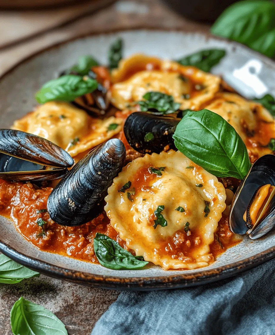 Imagine a plate adorned with vibrant green spinach fettuccine, bathed in a light, aromatic sauce, crowned with delicate lobster ravioli and succulent mussels. This luxurious seafood dish, Lavish Lobster Ravioli & Mussels on Spinach Fettuccine, transports your dining experience to the elegant tables of fine Italian restaurants, right in the comfort of your home. The combination of tender lobster meat, fresh mussels, and the rich, earthy flavor of homemade pasta not only tantalizes the taste buds but also elevates any meal into a special occasion.