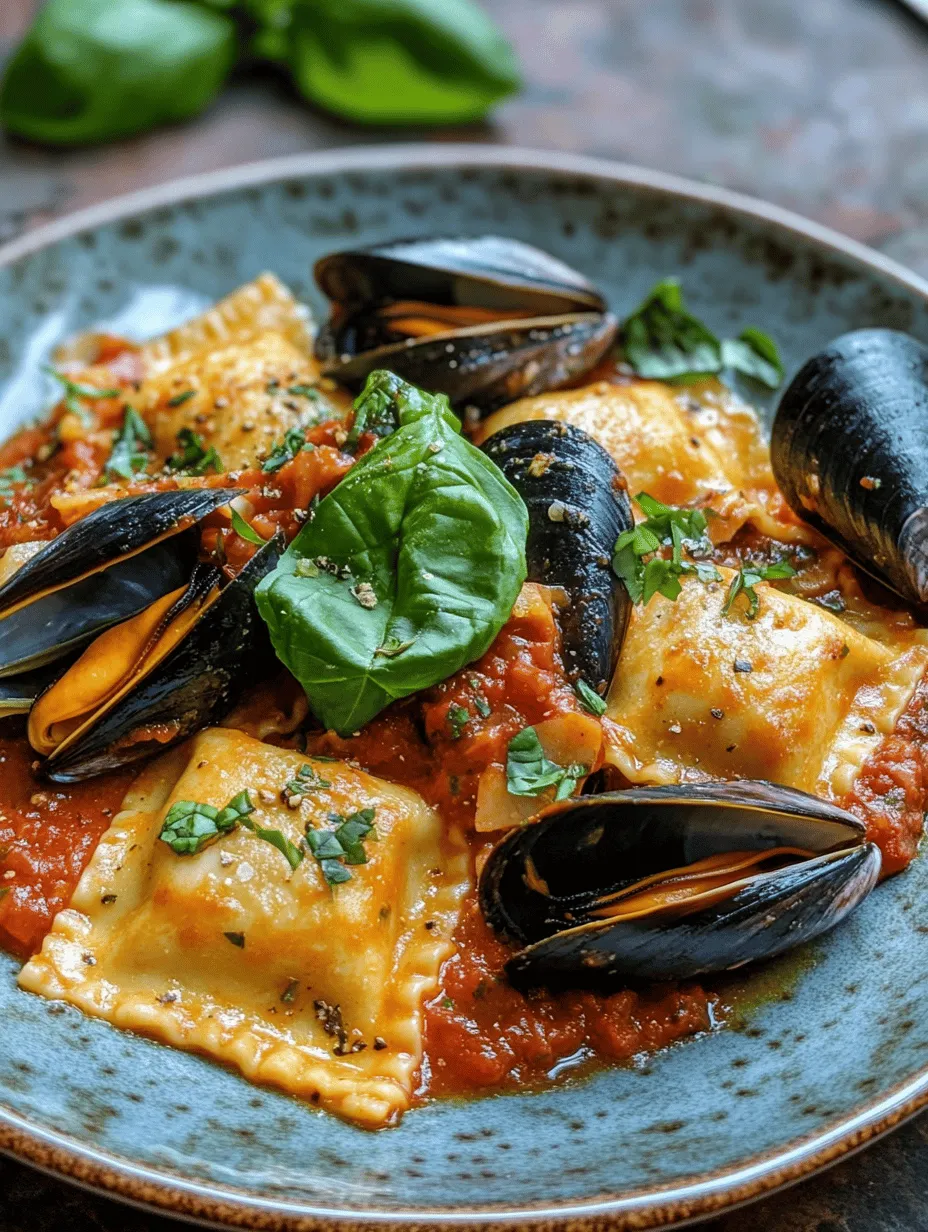 Lavish Lobster Ravioli &#038; Mussels on Spinach Fettuccine Recipe