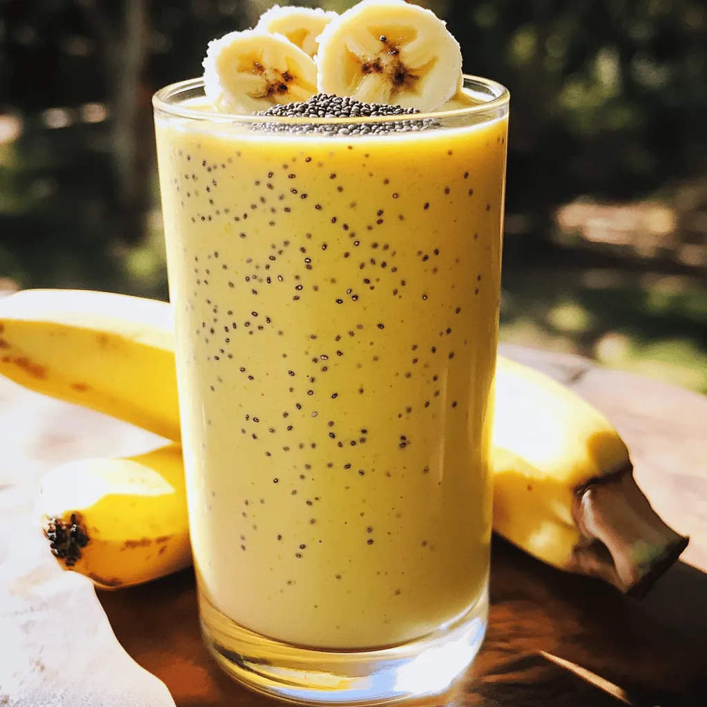 Banana Chia Seed Smoothie Creamy Healthy Delight