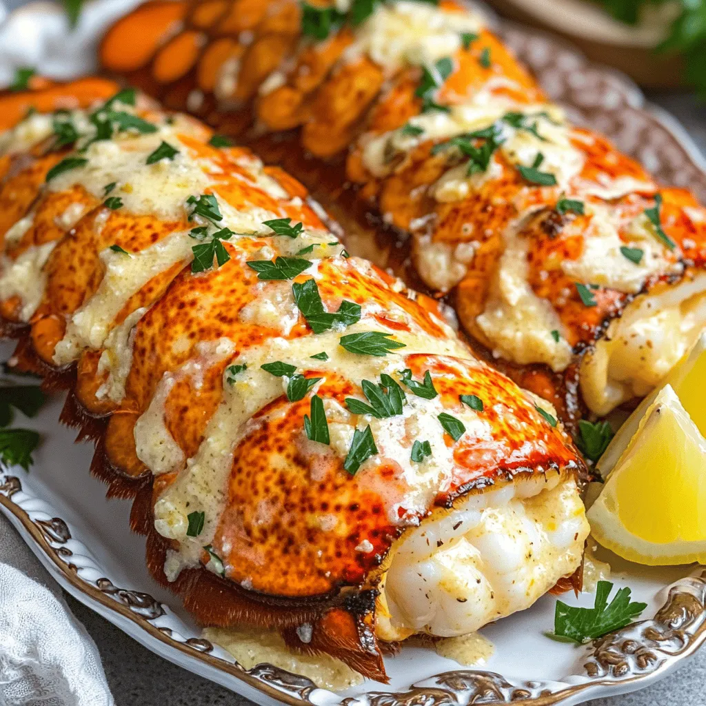 To make creamy garlic butter lobster tails, you will need: