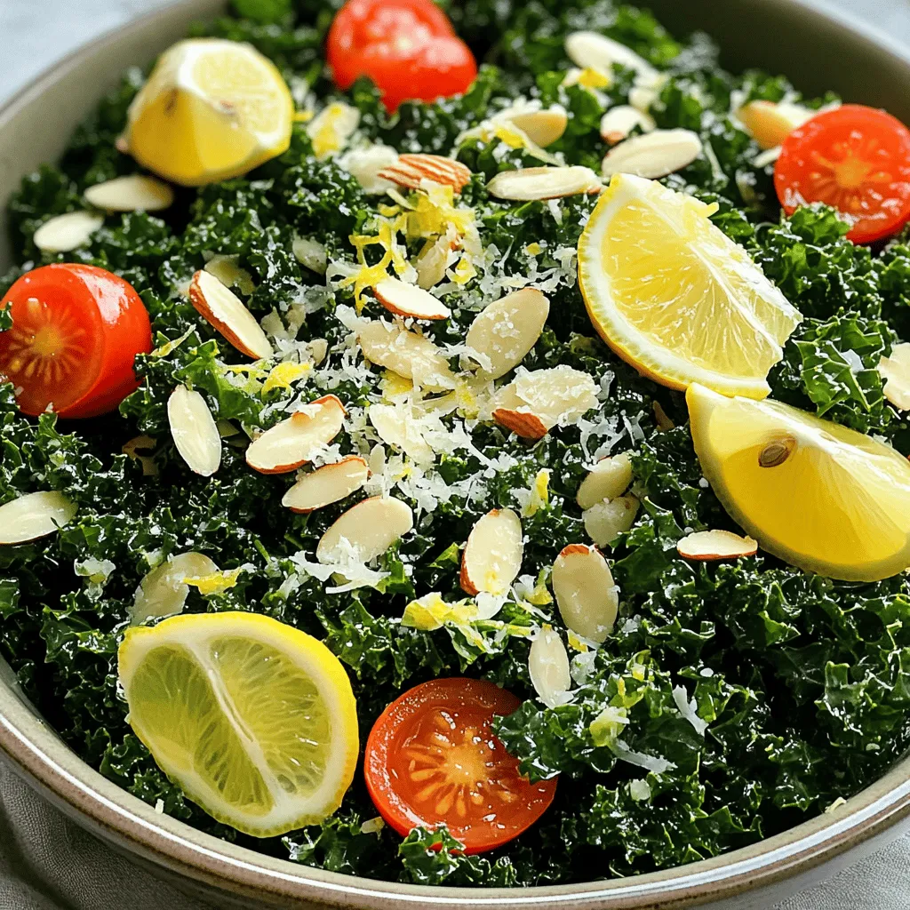 Lemon Garlic Kale Salad Fresh and Flavorful Mix