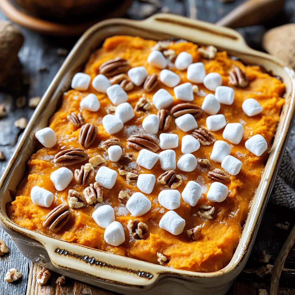 Sweet Potato Casserole with Marshmallows Delight
