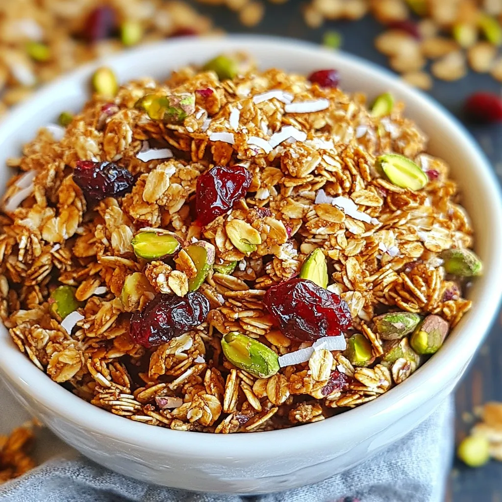 Cranberry Pistachio Granola Healthy and Tasty Snack