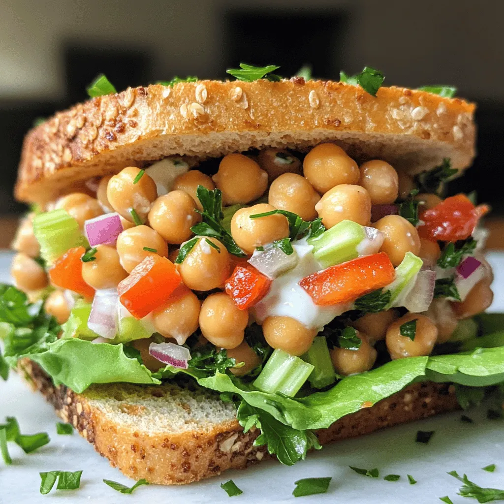 Chickpea Salad Sandwich Fresh and Flavorful Meal