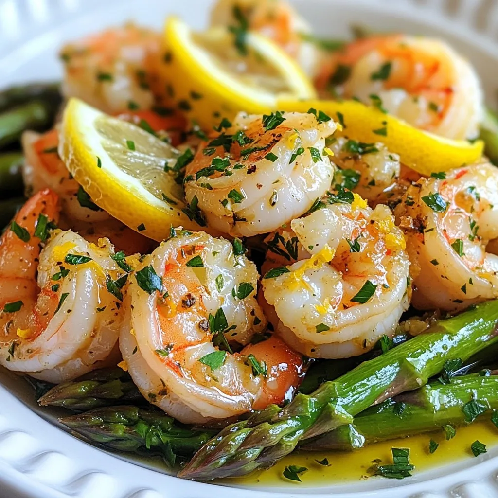 Lemon Garlic Shrimp &#038; Asparagus Simple Delight Dish