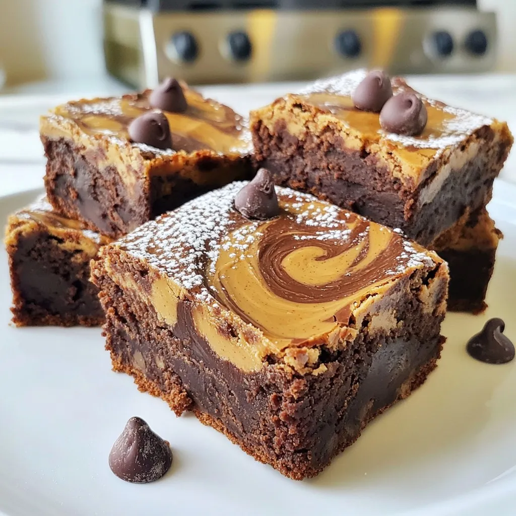 Chocolate Peanut Butter Swirl Brownies Irresistible Treat