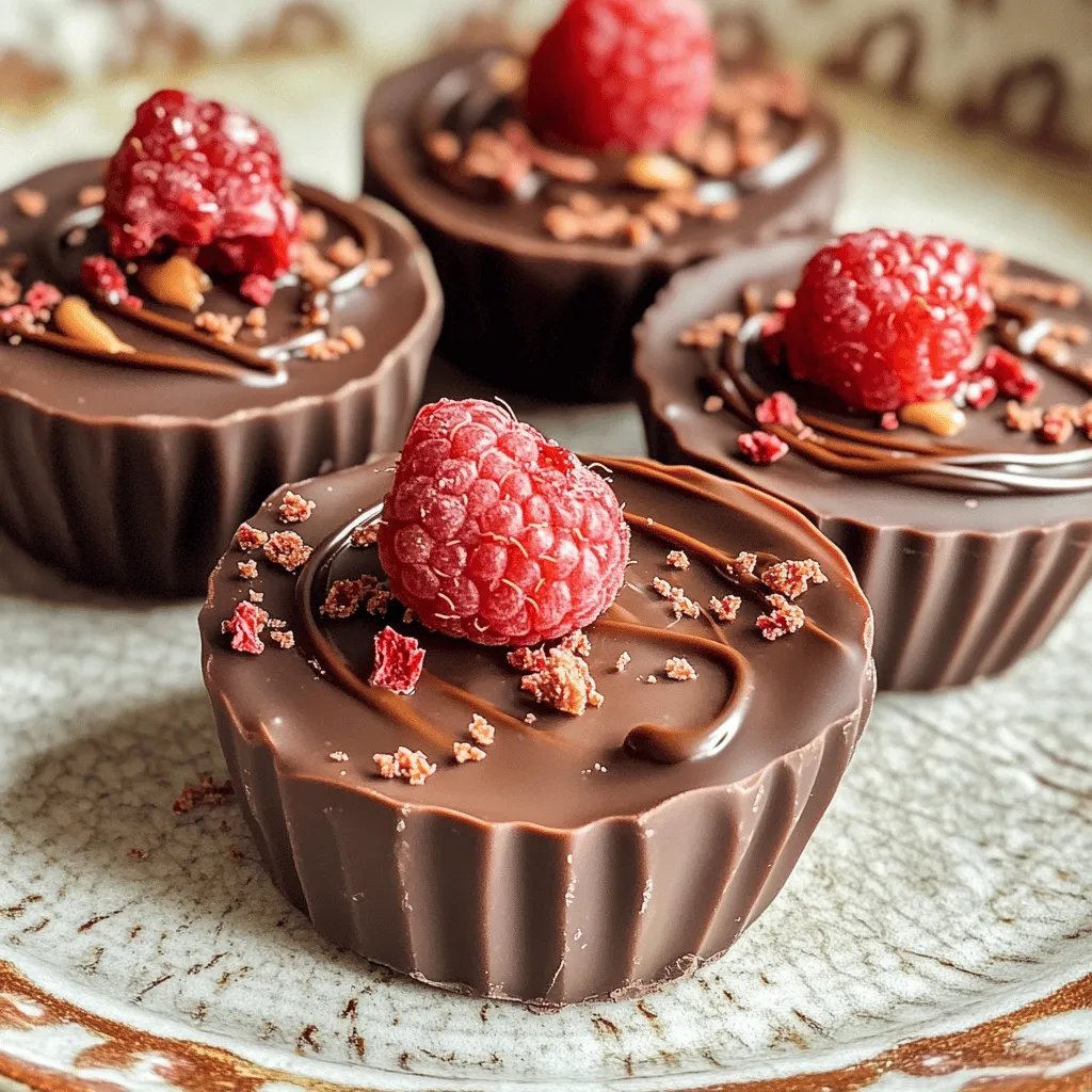 Chocolate Raspberry Peanut Butter Cups Delightful Treat