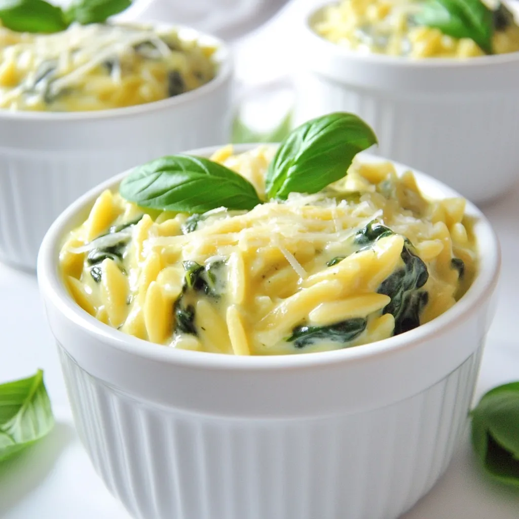 Creamy Spinach Parmesan Orzo Flavorful Dinner Idea