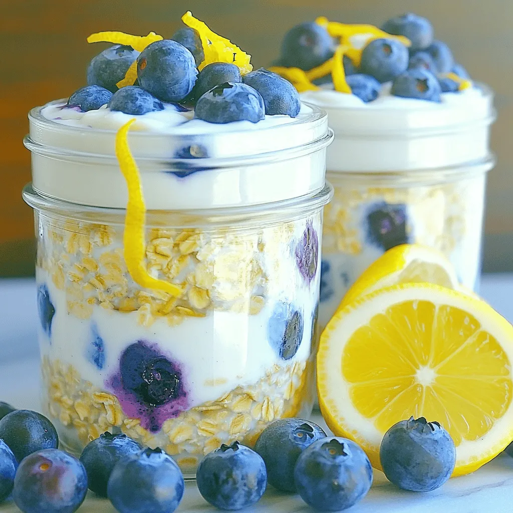 Lemon Blueberry Overnight Oats Quick and Tasty Recipe