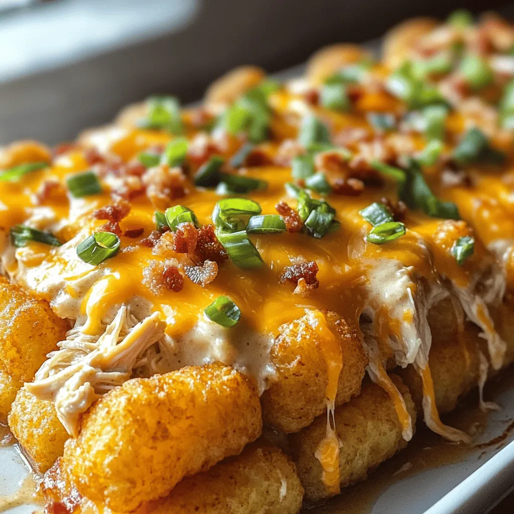 Cracked Out Chicken Tater Tot Casserole Delight