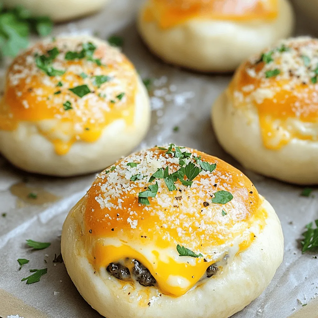 Garlic Parmesan Cheeseburger Bombs Flavorful Easy Appetizer
