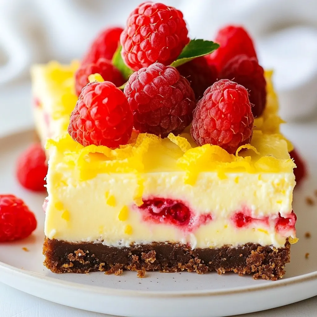 Raspberry Lemon Cheesecake Bars Flavorful Dessert Fix
