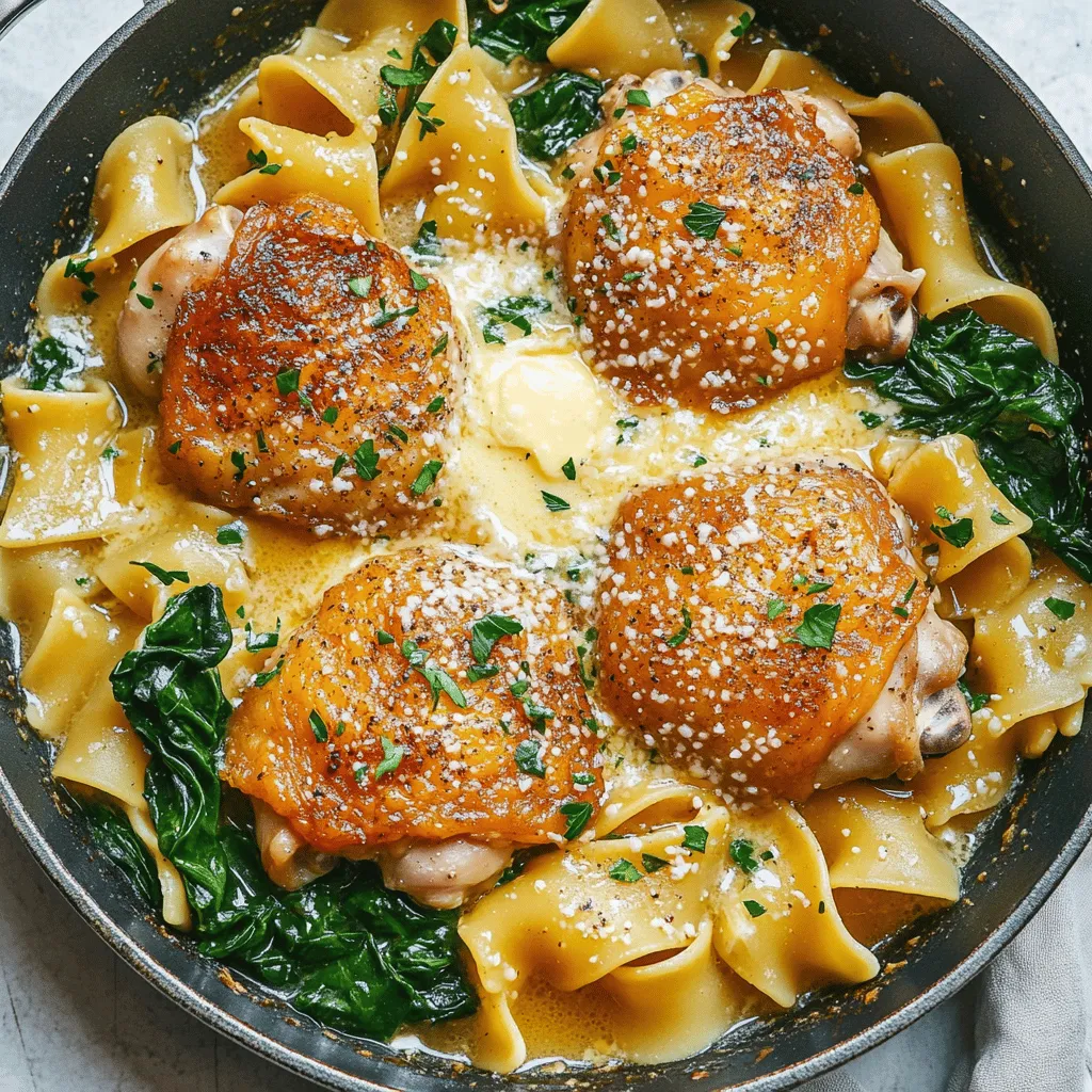 One-Pan Chicken with Buttered Noodles Simple Dish