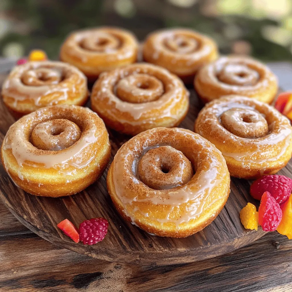 To make buttery cinnamon roll doughnuts, you need key ingredients. First, you