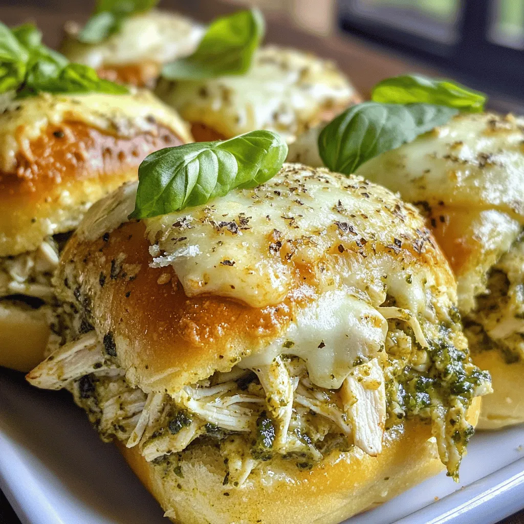 Pesto Chicken Pull-Apart Sliders: A Flavorful Culinary Delight