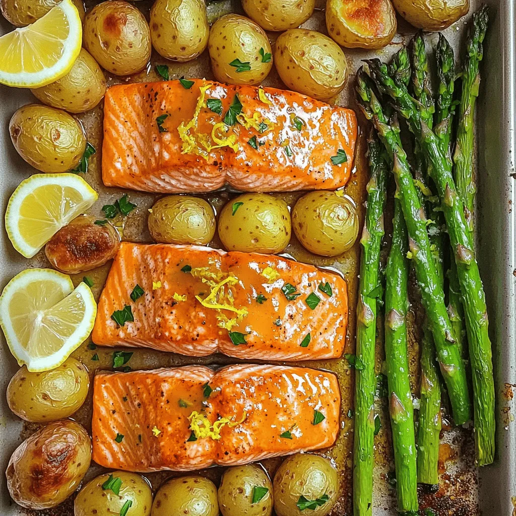 Sheet Pan Salmon and Asparagus with Crispy Potatoes Delight