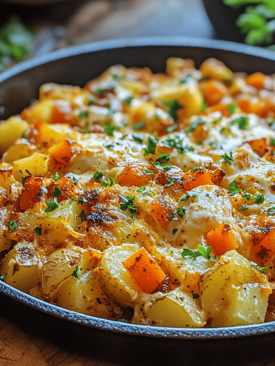 Cheesy Potato Egg Scramble: A Hearty Start to Your Day