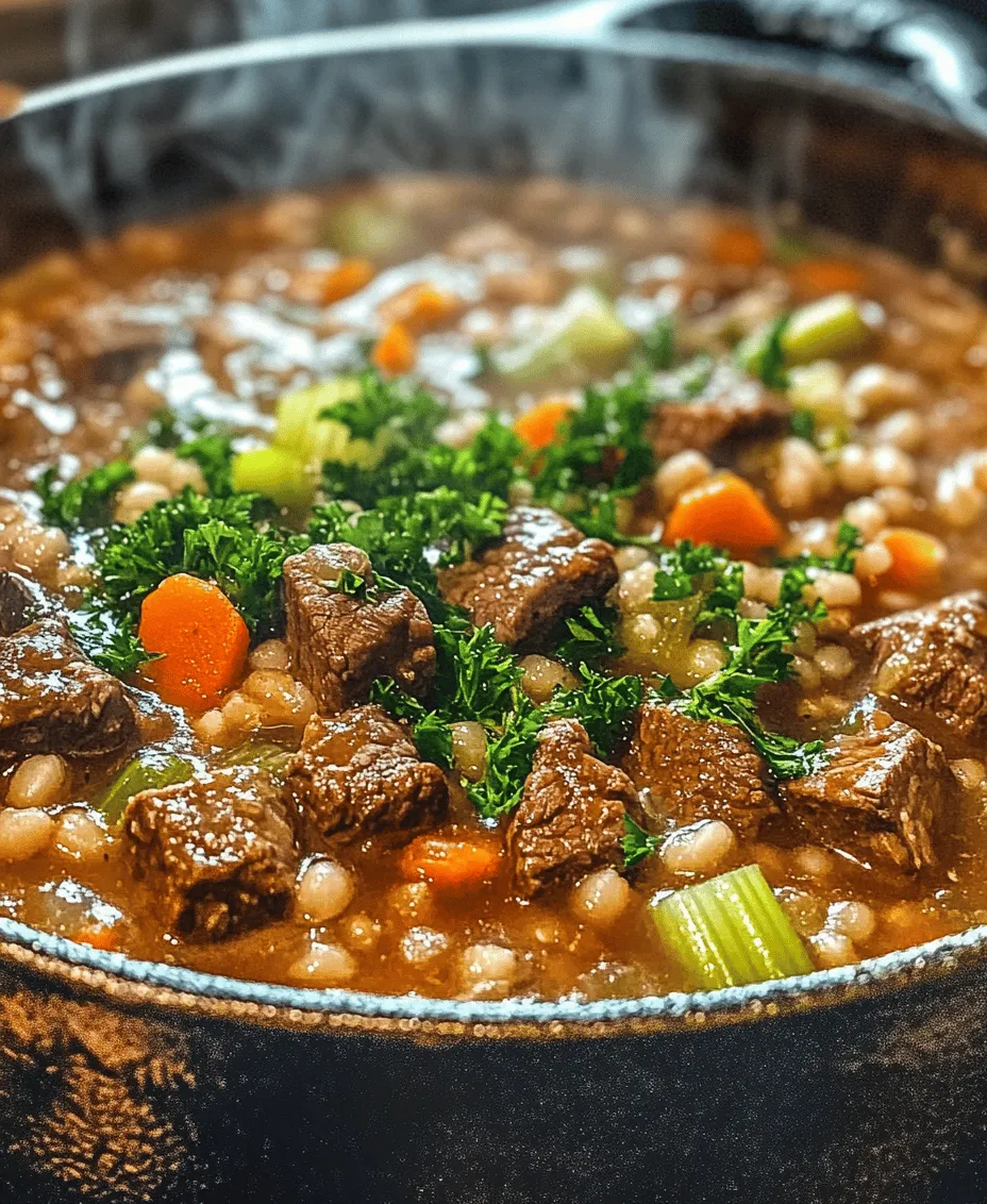 In the world of comforting meals, few recipes stand out quite like a hearty beef and barley stew. This dish not only warms the soul but also fills the belly, making it an ideal choice for family dinners or cozy gatherings. With its rich flavors and satisfying texture, Hearty Beef and Barley Delight combines tender beef, wholesome barley, and a medley of vegetables, creating a nourishing meal that is both delicious and easy to prepare.