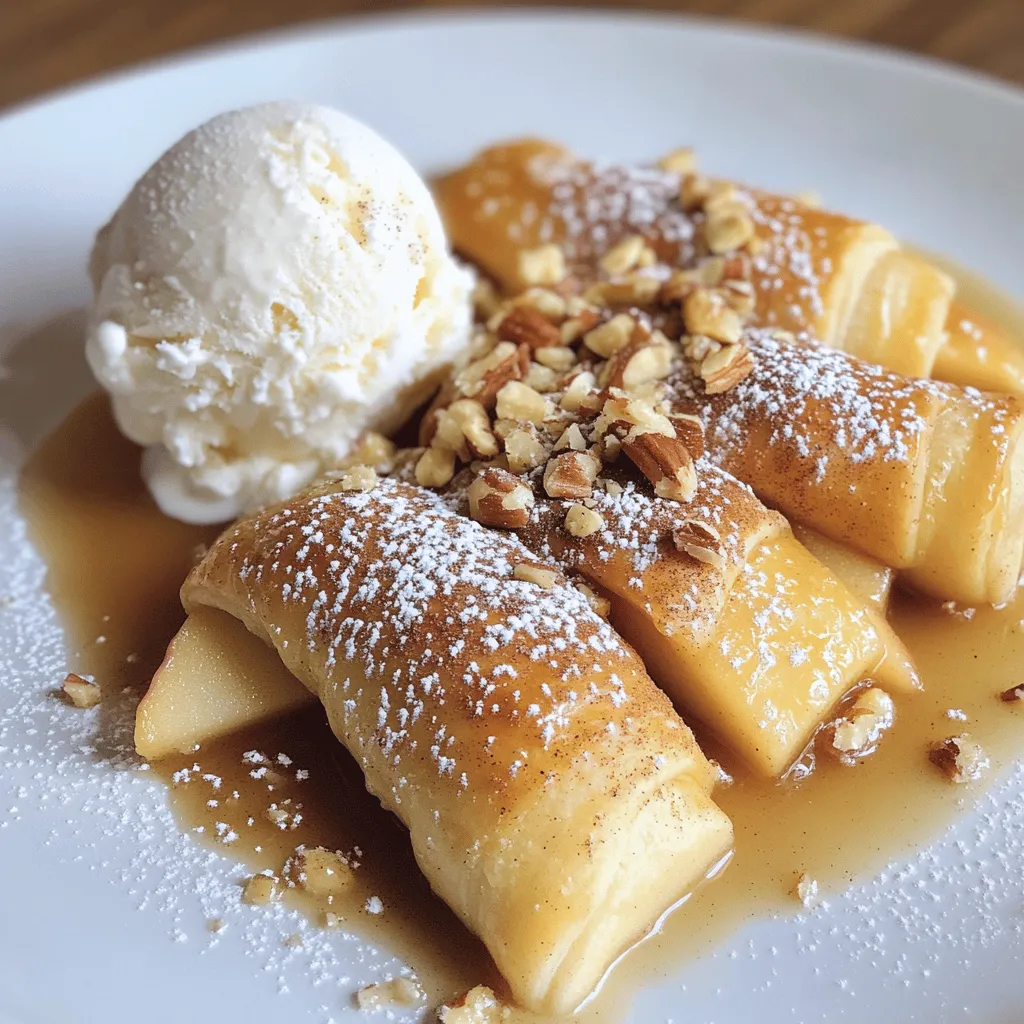 - 2 medium-sized apples, peeled, cored, and cut into wedges - 1 can (8 oz) crescent roll dough - 1 cup granulated sugar - 1 teaspoon ground cinnamon - 1 cup unsweetened apple juice - ½ cup unsalted butter, melted - ¼ cup chopped nuts (optional)