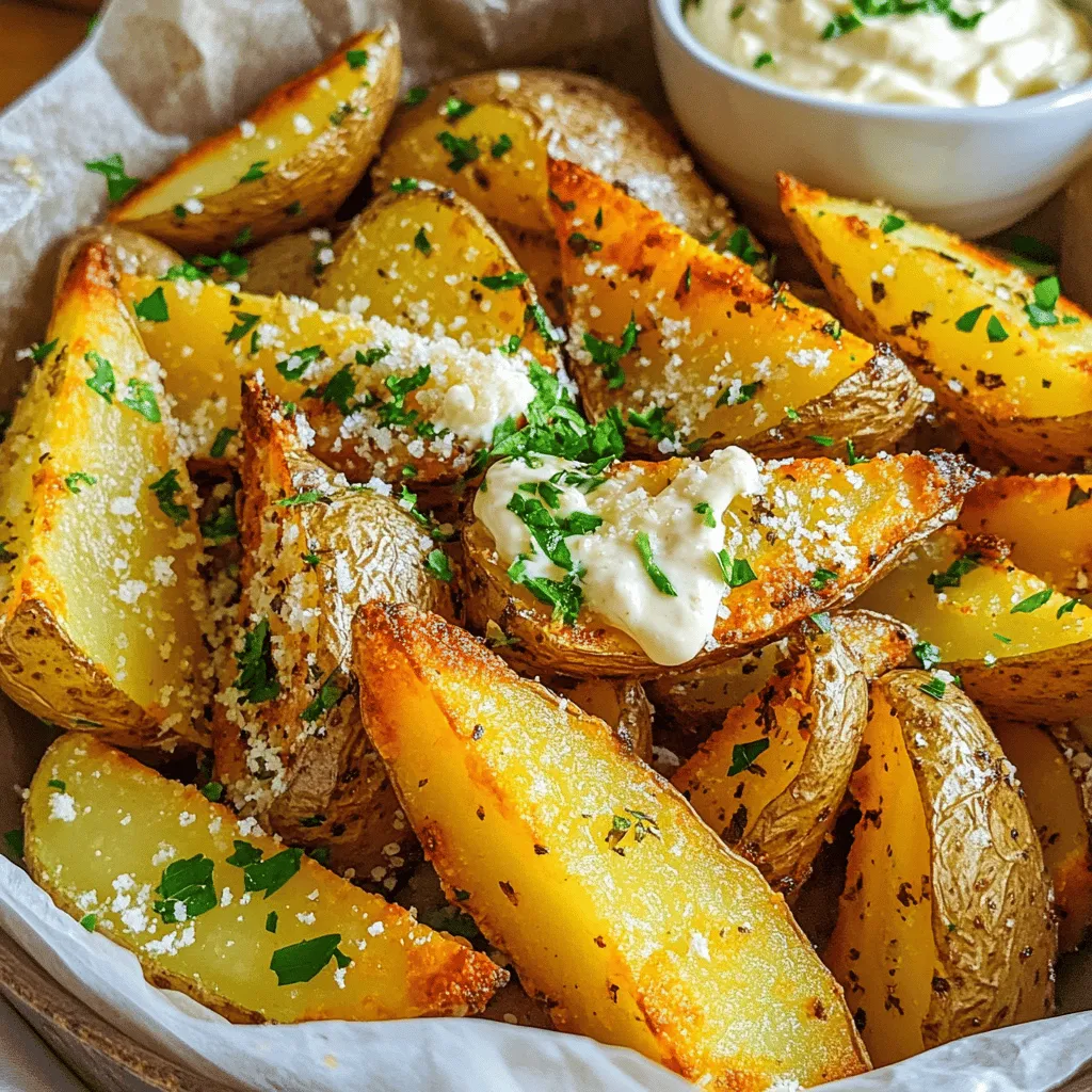 Irresistible Air Fryer Garlic Parmesan Potato Wedges