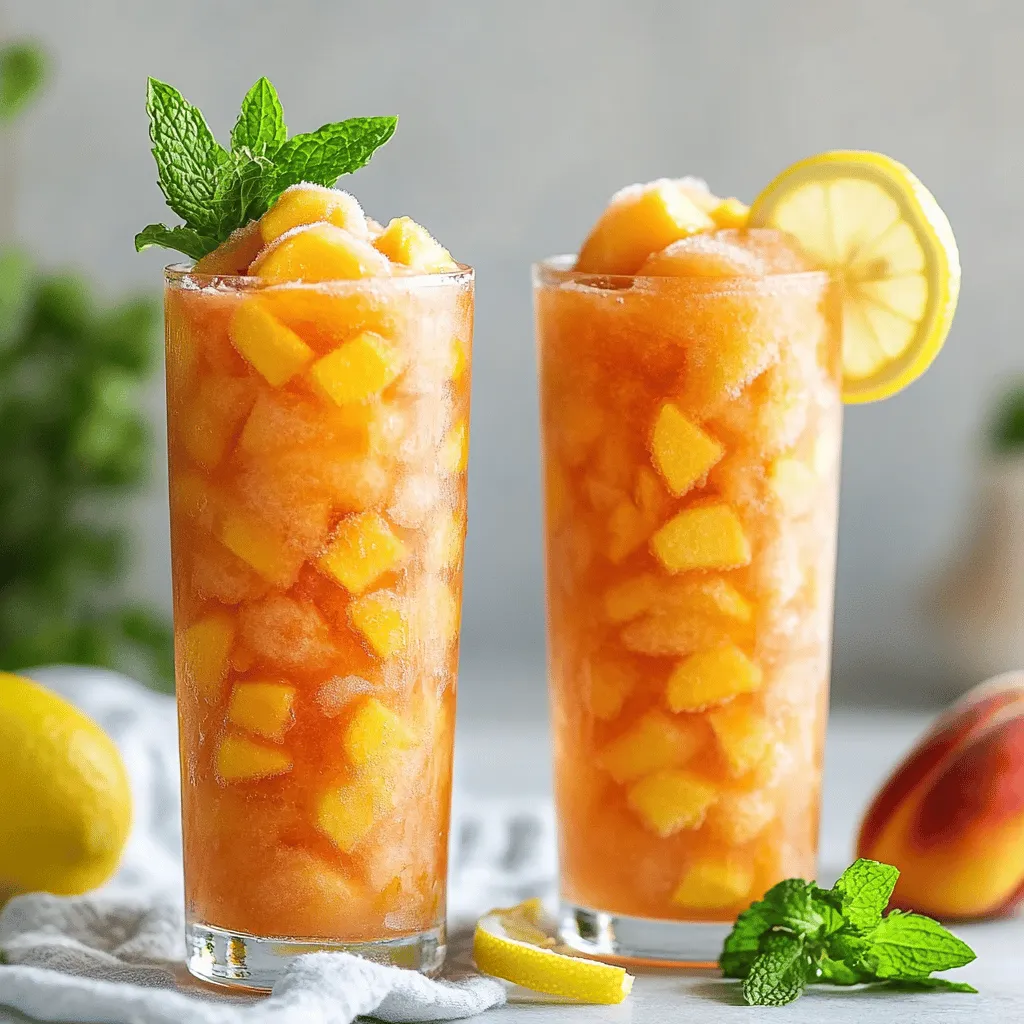 Peach Lemonade Slush Recipe Refreshing Summer Drink