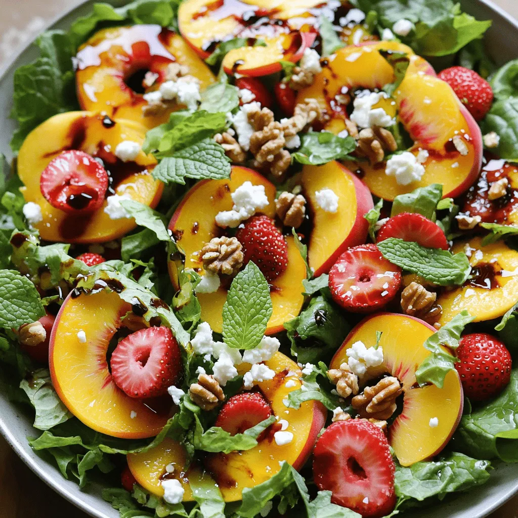 Peach and Strawberry Salad Fresh and Fruity Delight