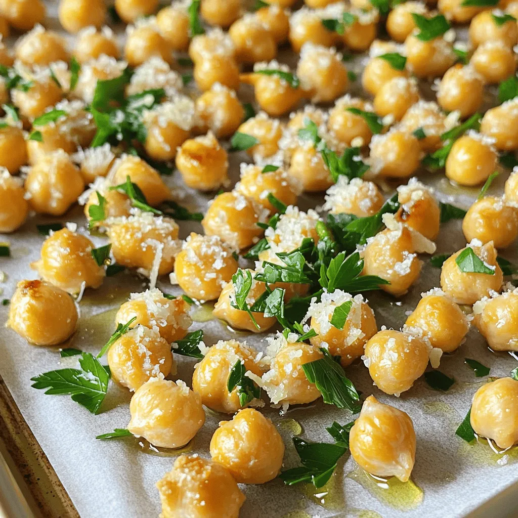 Garlic Parmesan Roasted Chickpeas Crispy Snack Delight
