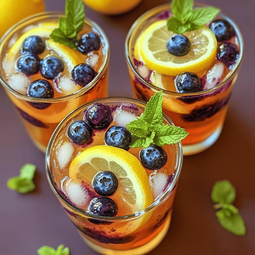 How to Make Blueberry Tea Lemonade Refreshing Drink