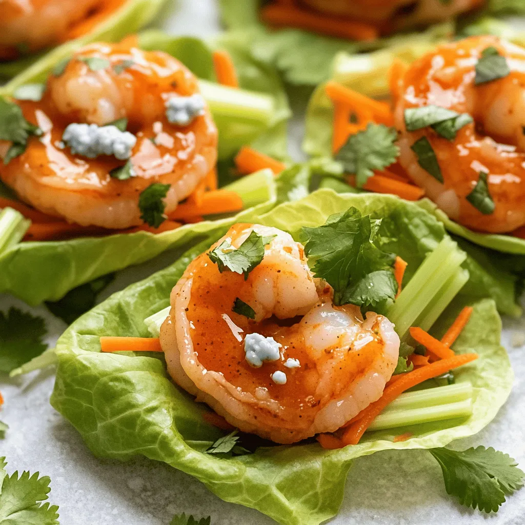 Buffalo Shrimp Lettuce Wraps Flavorful and Fresh Dish