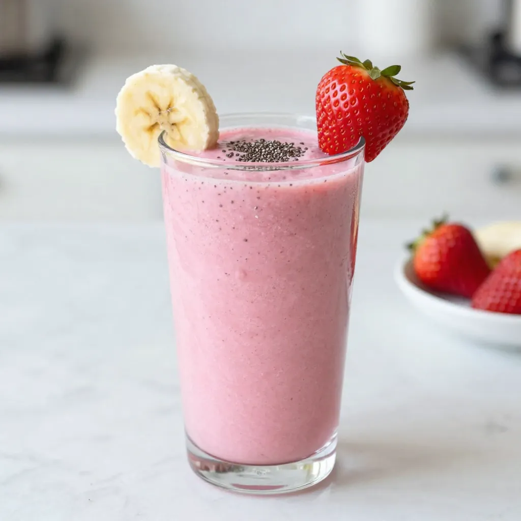Strawberry Banana Protein Smoothie Tasty and Energizing