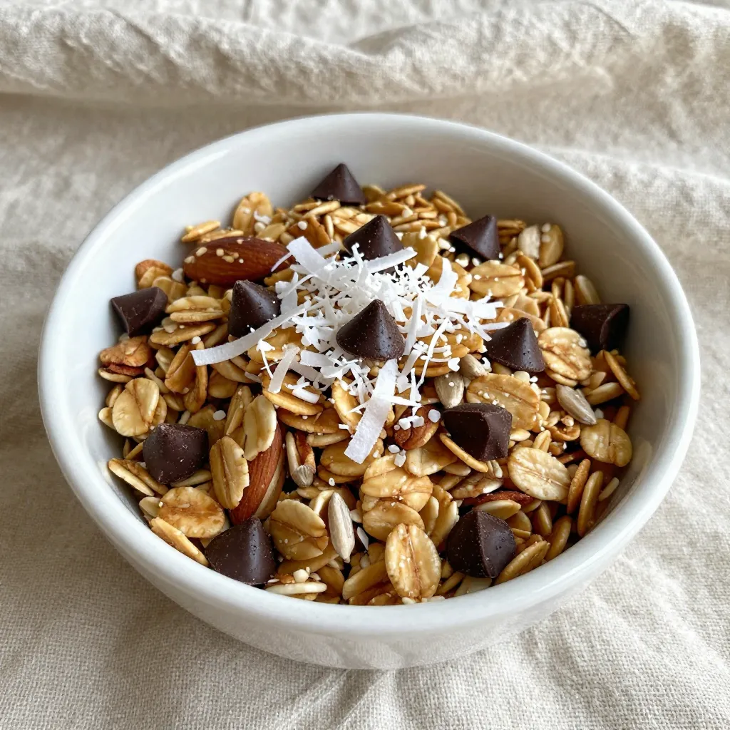Coconut Chocolate Chip Granola Crunchy and Delicious