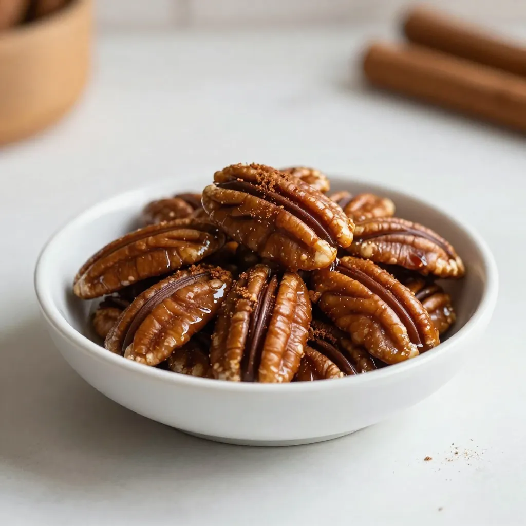 Maple Cinnamon Roasted Pecans Irresistible Snack Treat