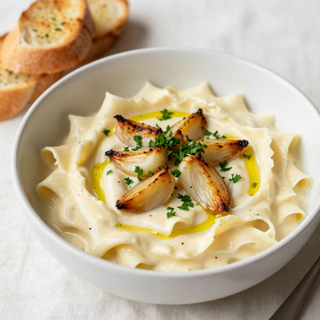 Roasted Garlic Alfredo Sauce Creamy and Flavorful Dish