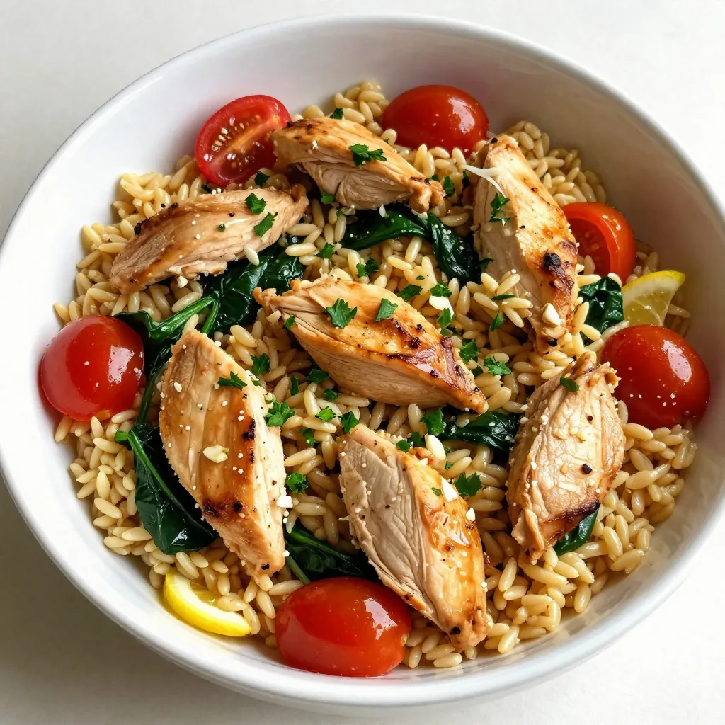 Lemon Garlic Chicken Orzo Skillet Flavorful Delight