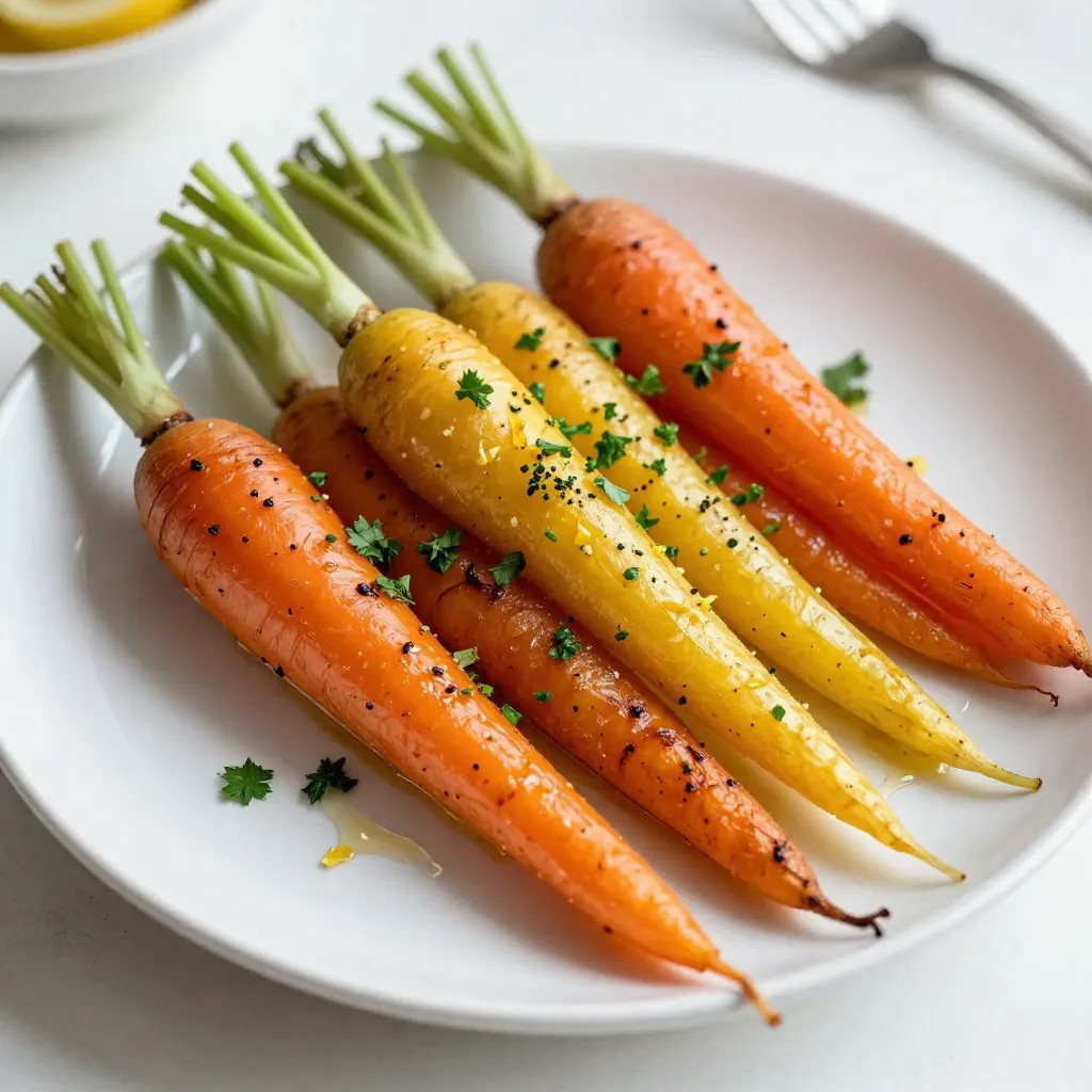 Garlic Herb Roasted Rainbow Carrots Flavorful Side Dish